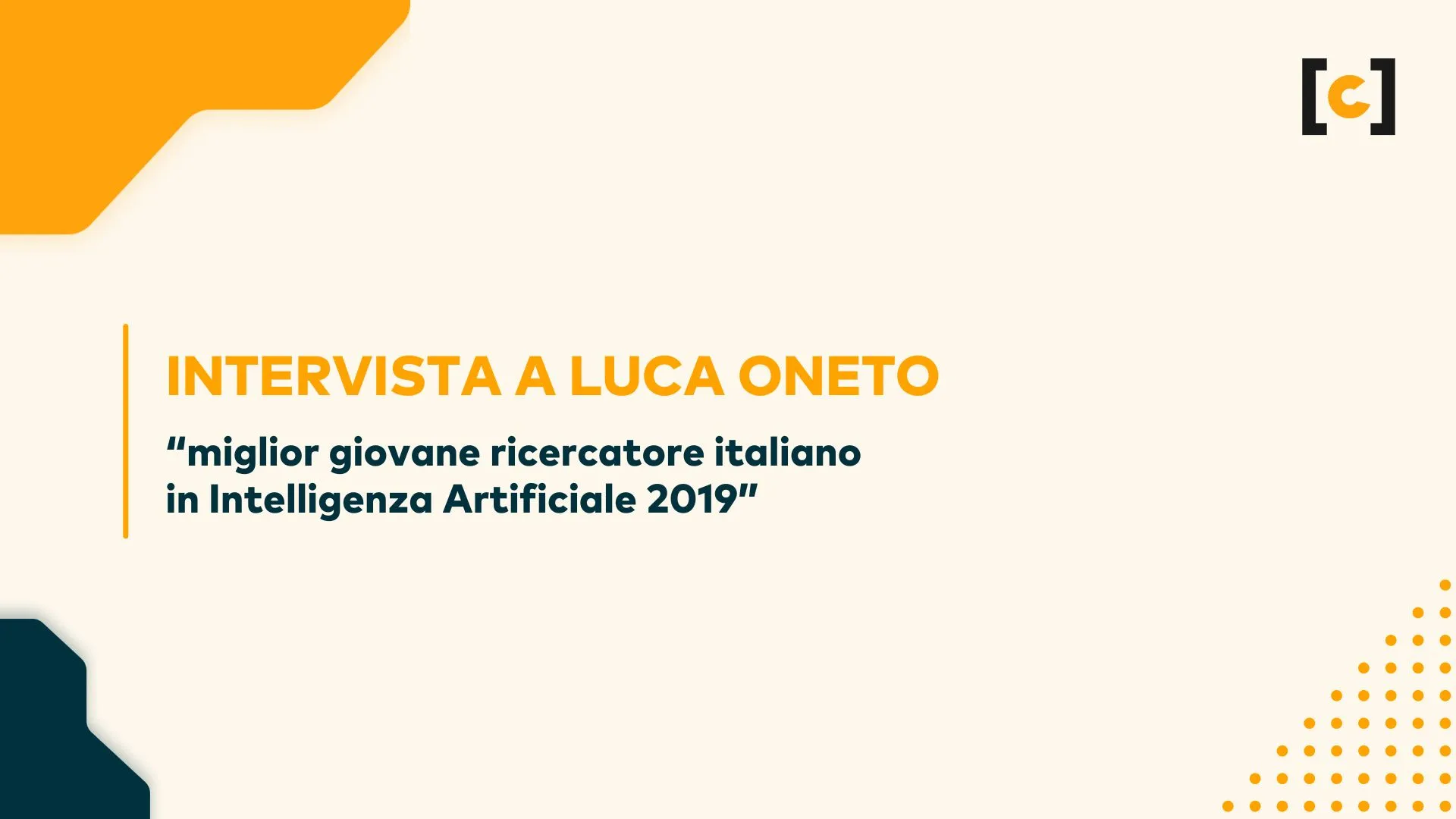 intervista a luca oneto giovane ricercatore
